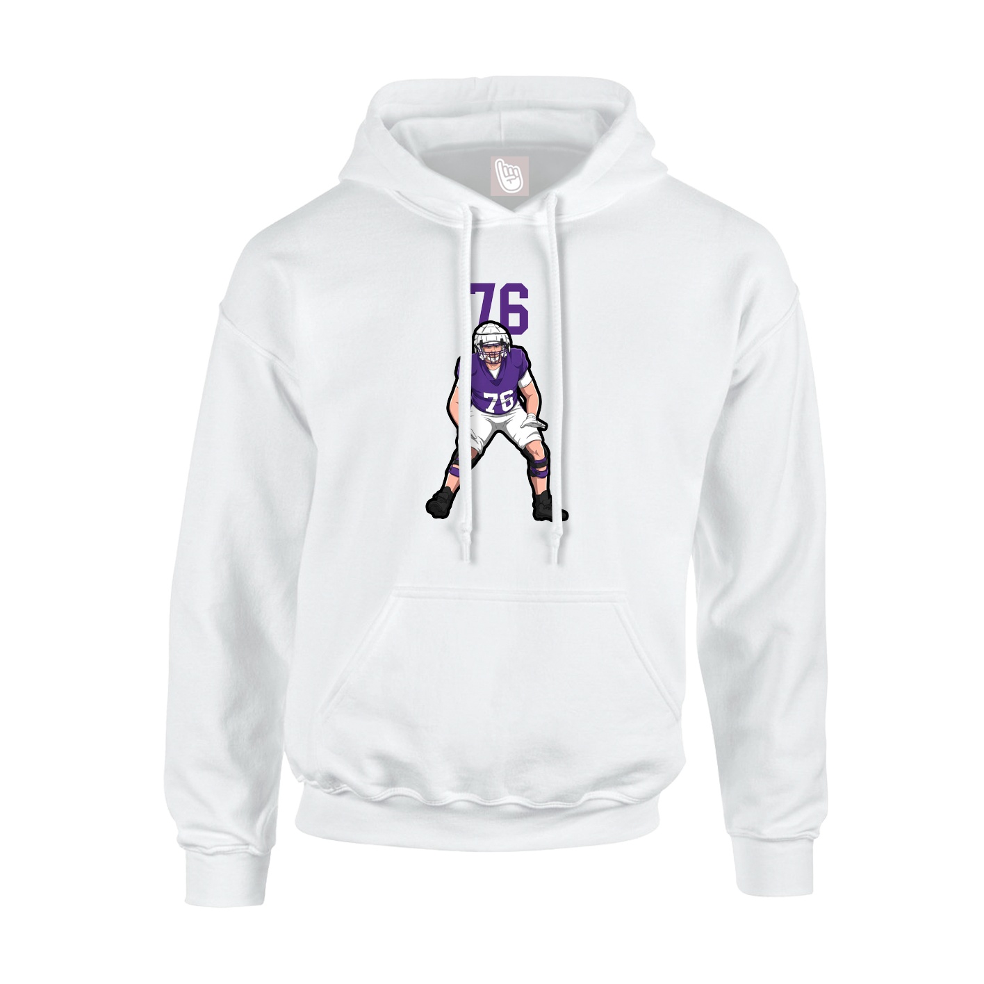 Hoodie — Number Top in White