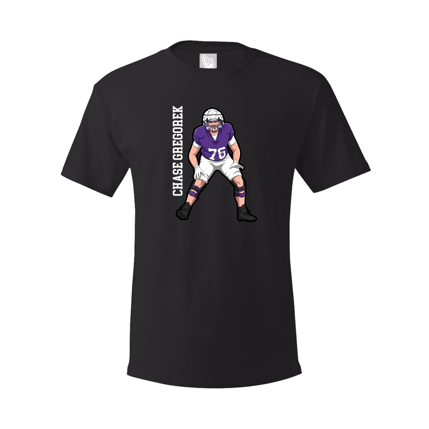 Tee — Name Vertical in Black