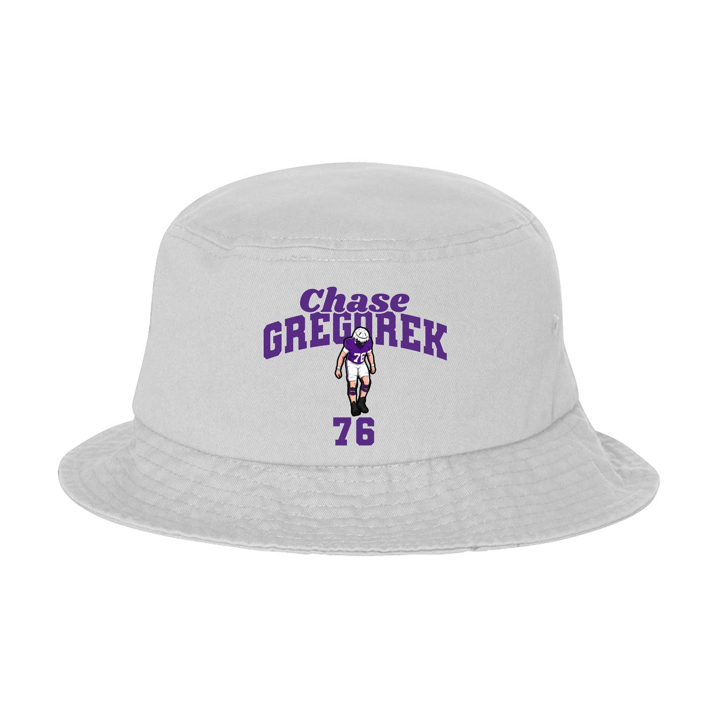 Bucket Cap — Signature Arch in White