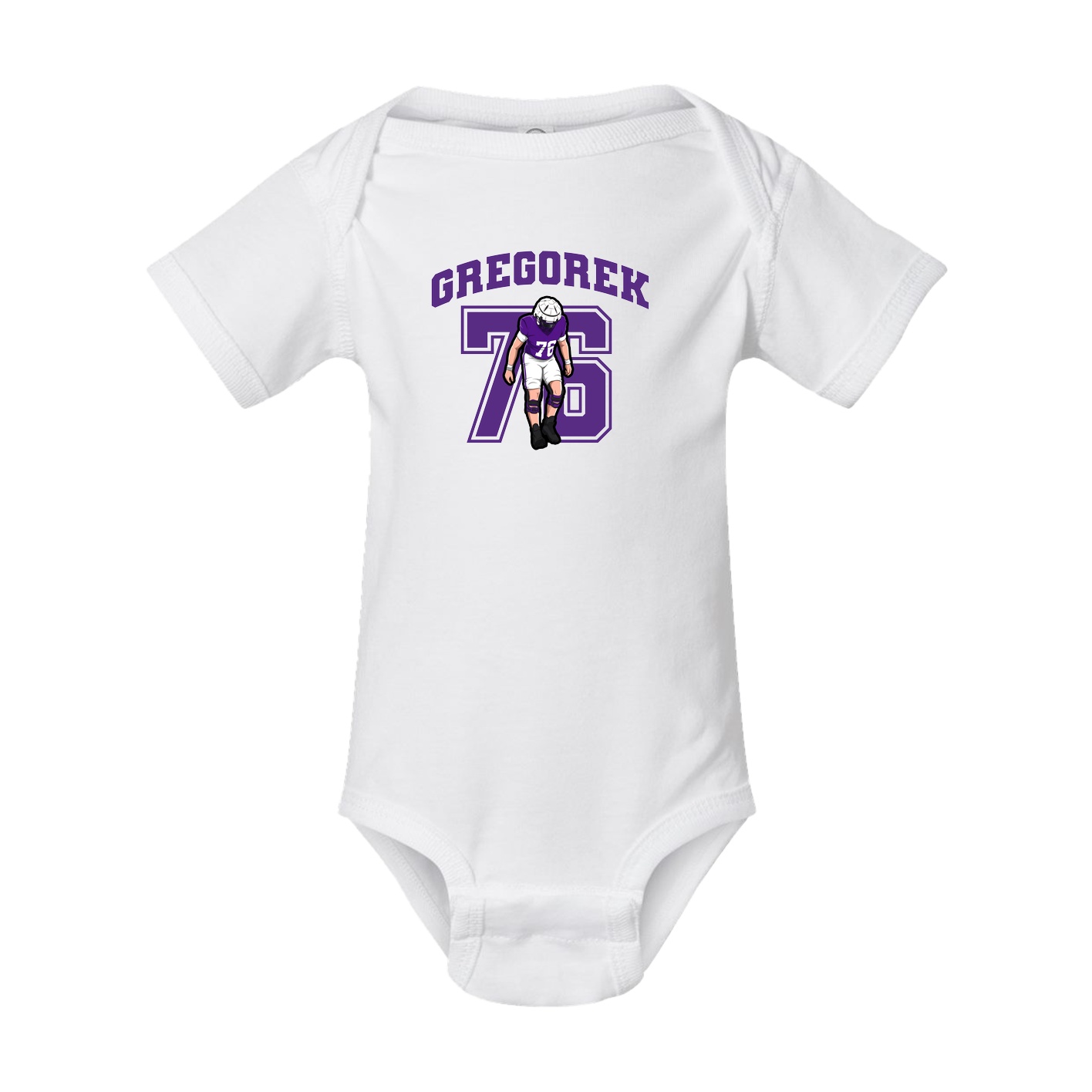 Baby Onesie — Number in White