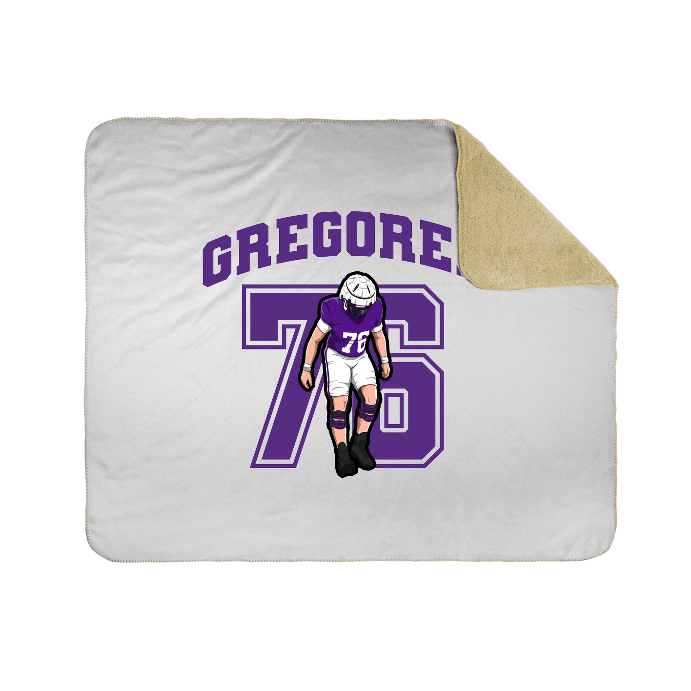 Throw Blanket — Number in White