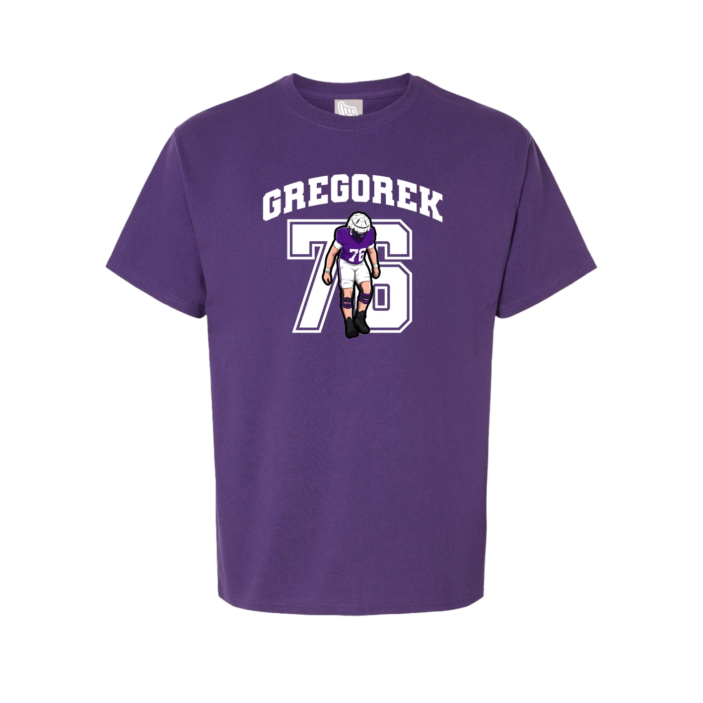 Youth Tee — Number in Purple