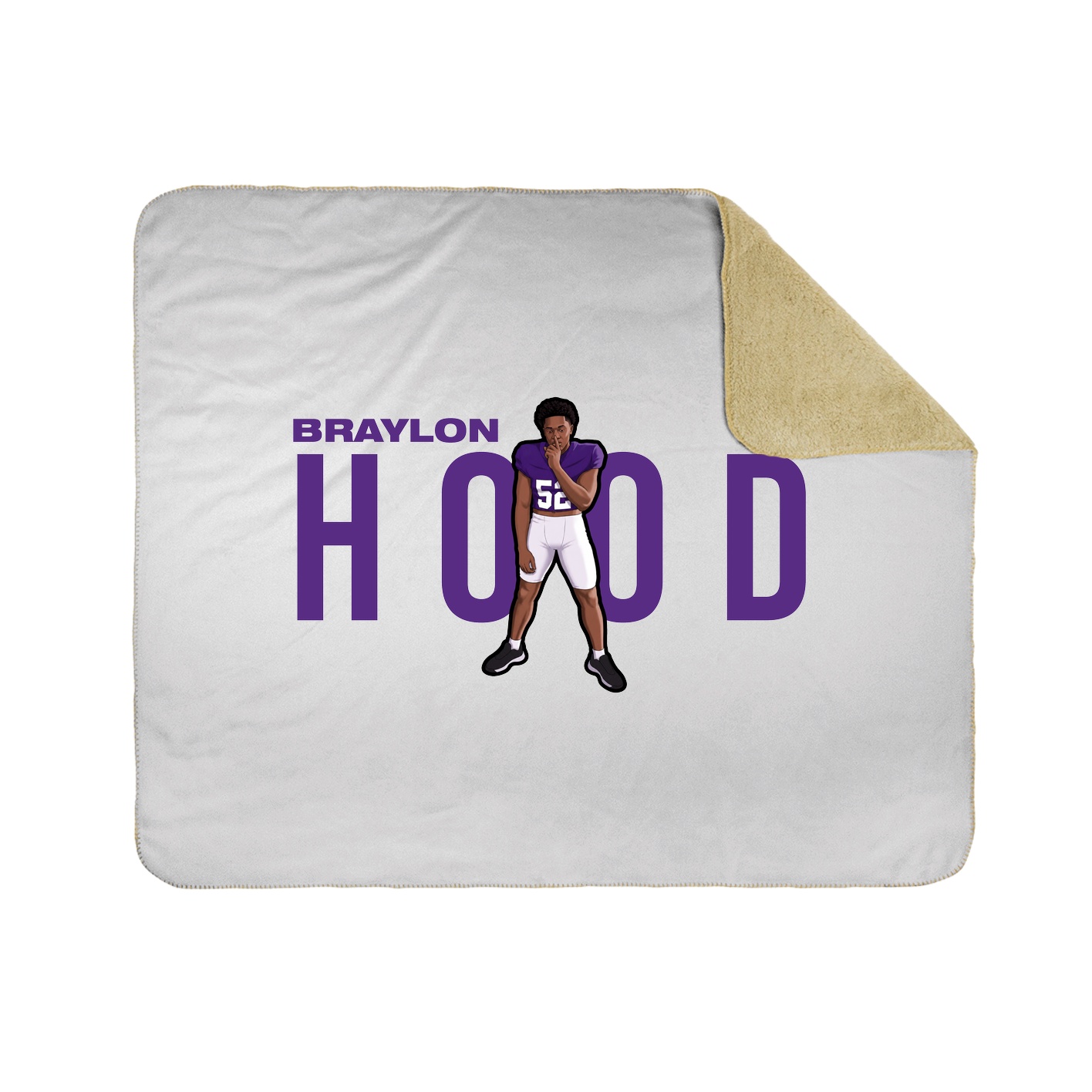Throw Blanket — Player Name in White