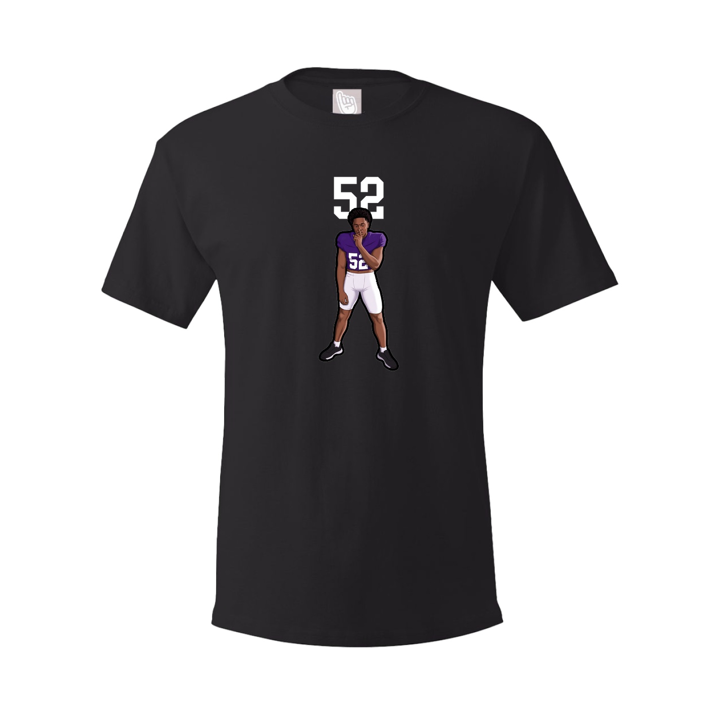 Youth Tee — Number Top in Black