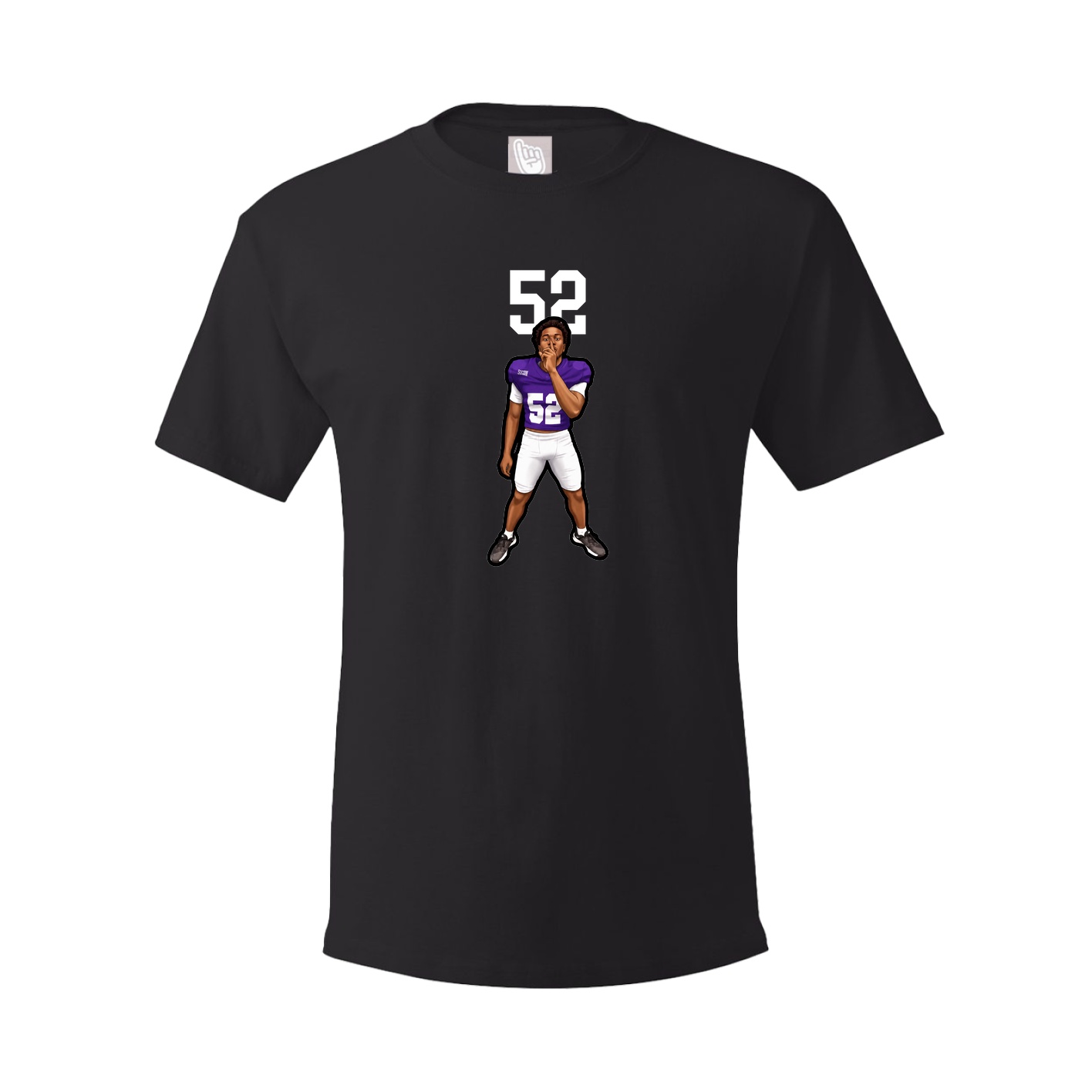 Youth Tee — Number Top in Black
