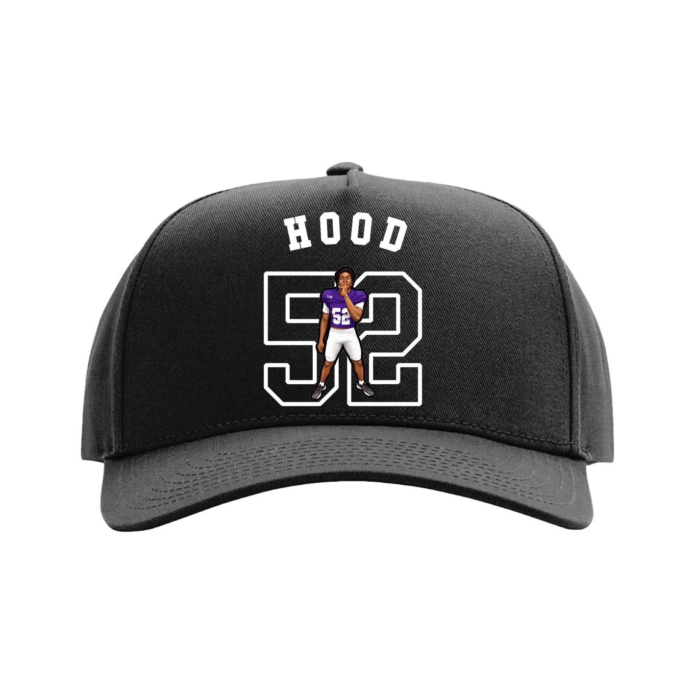 Full Fabric Five-Panel Champ Cap — Shirsey Arch in Black