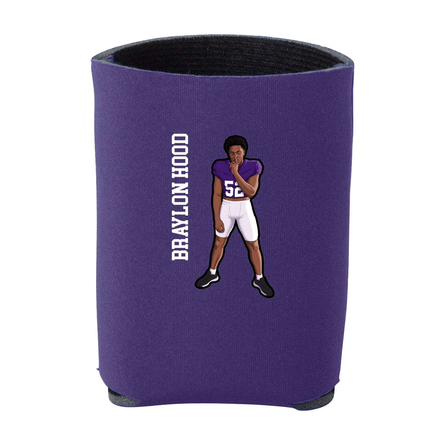 Can Holder — Name Vertical in Purple