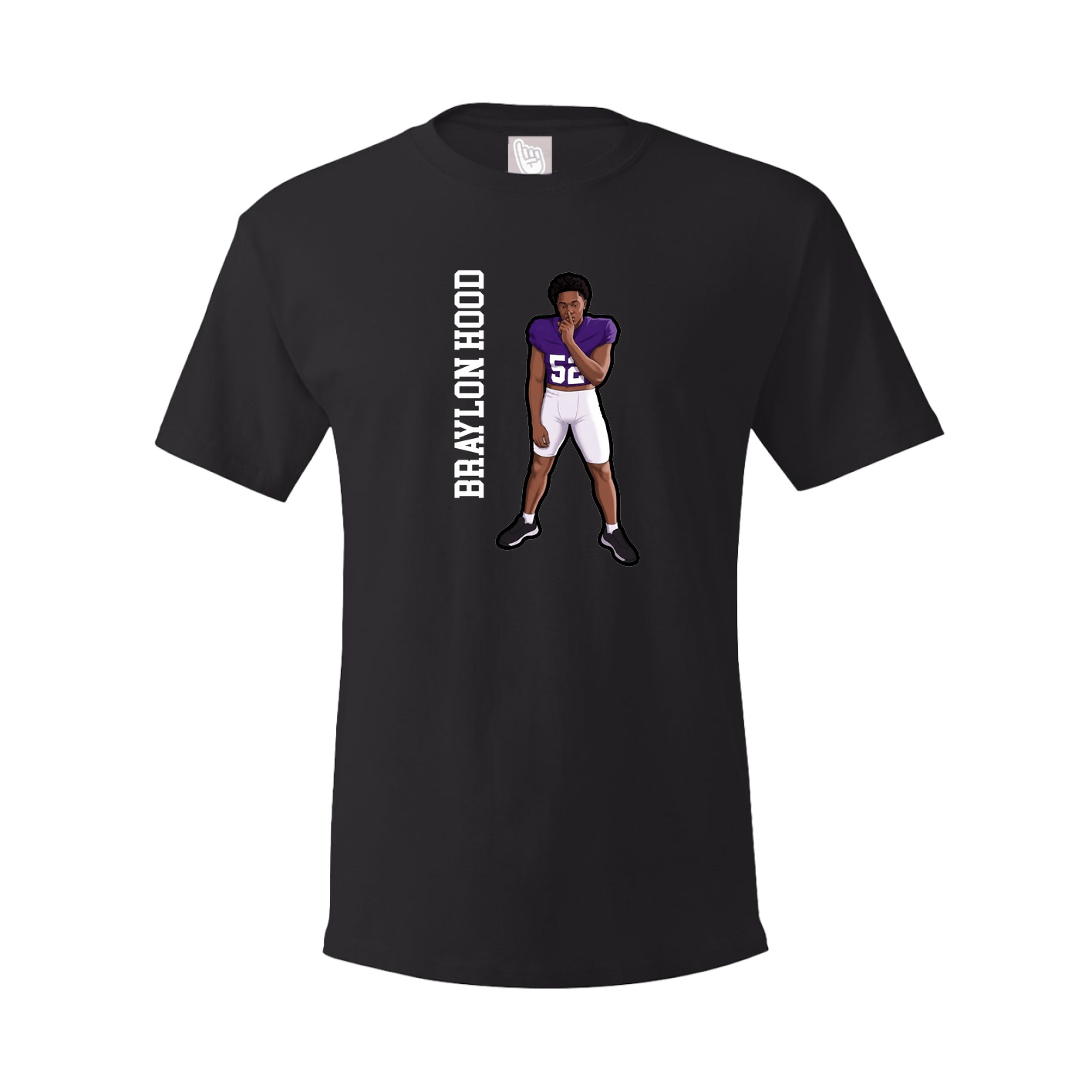 Tee — Name Vertical in Black