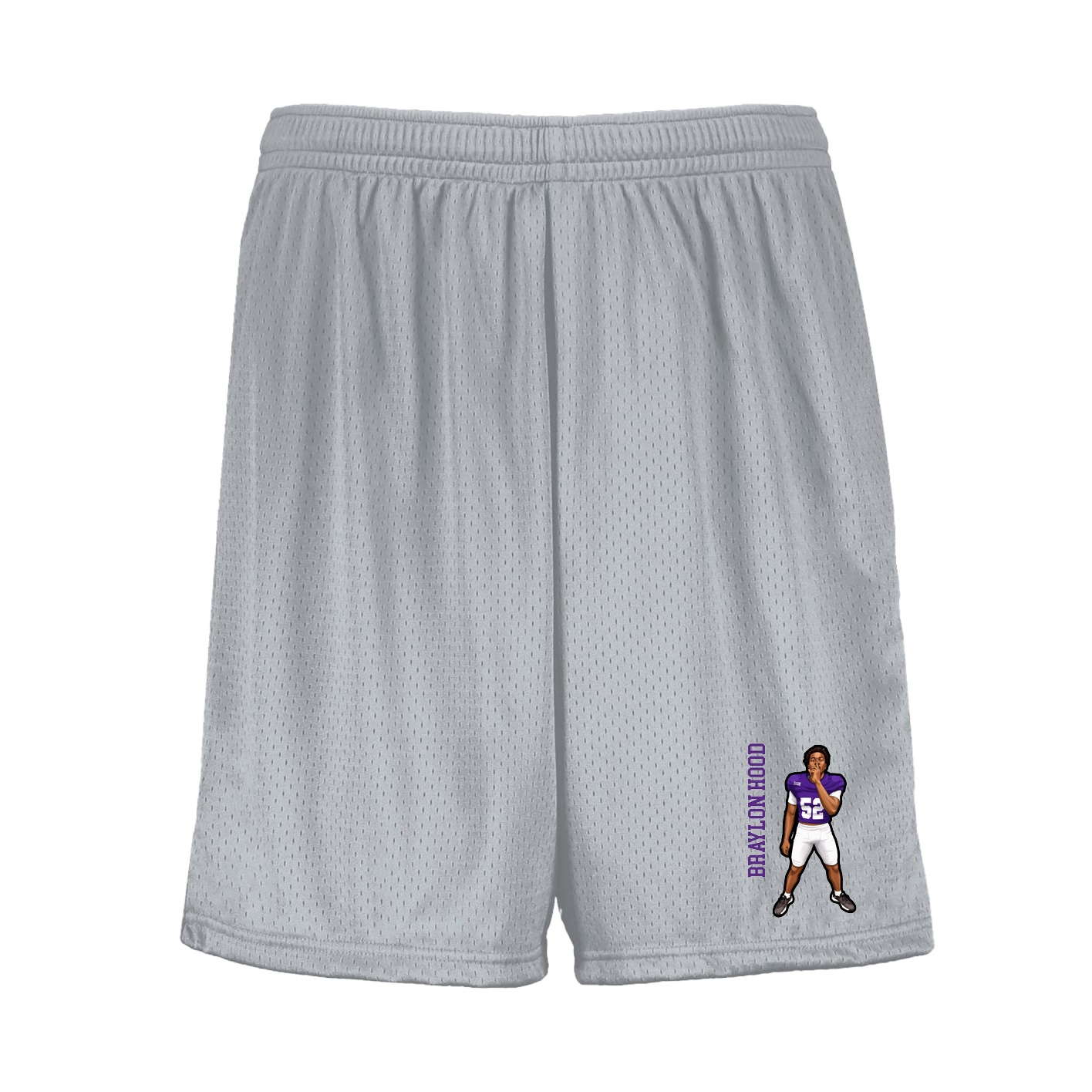 Shorts — Name Vertical in Silver