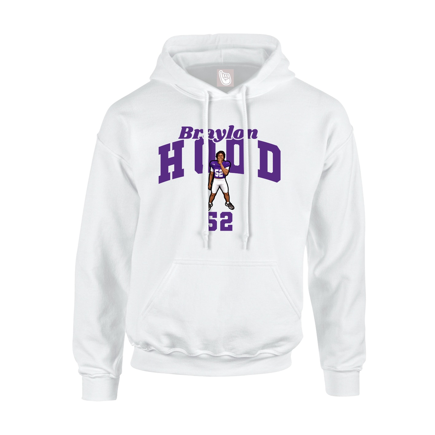 Hoodie — Signature Arch in White