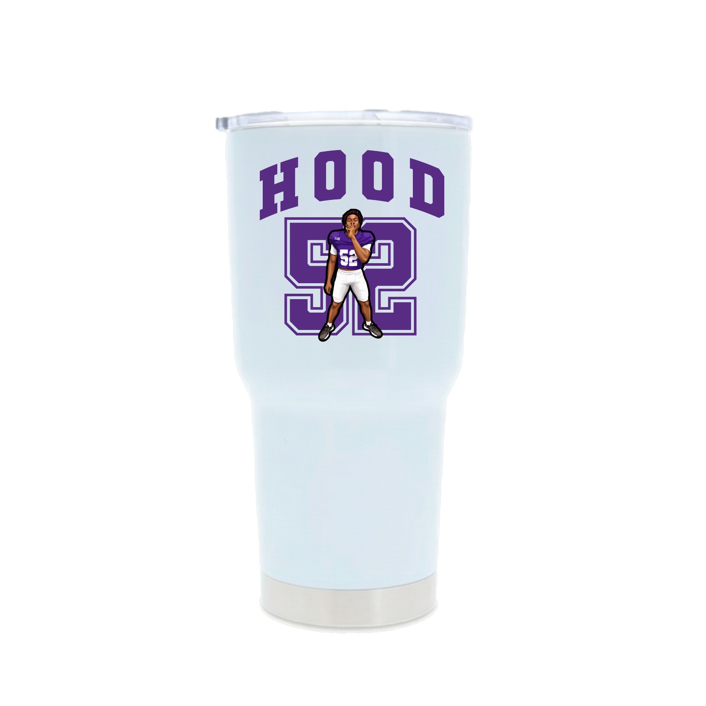 30oz Stainless Steel Tumbler — Number in White