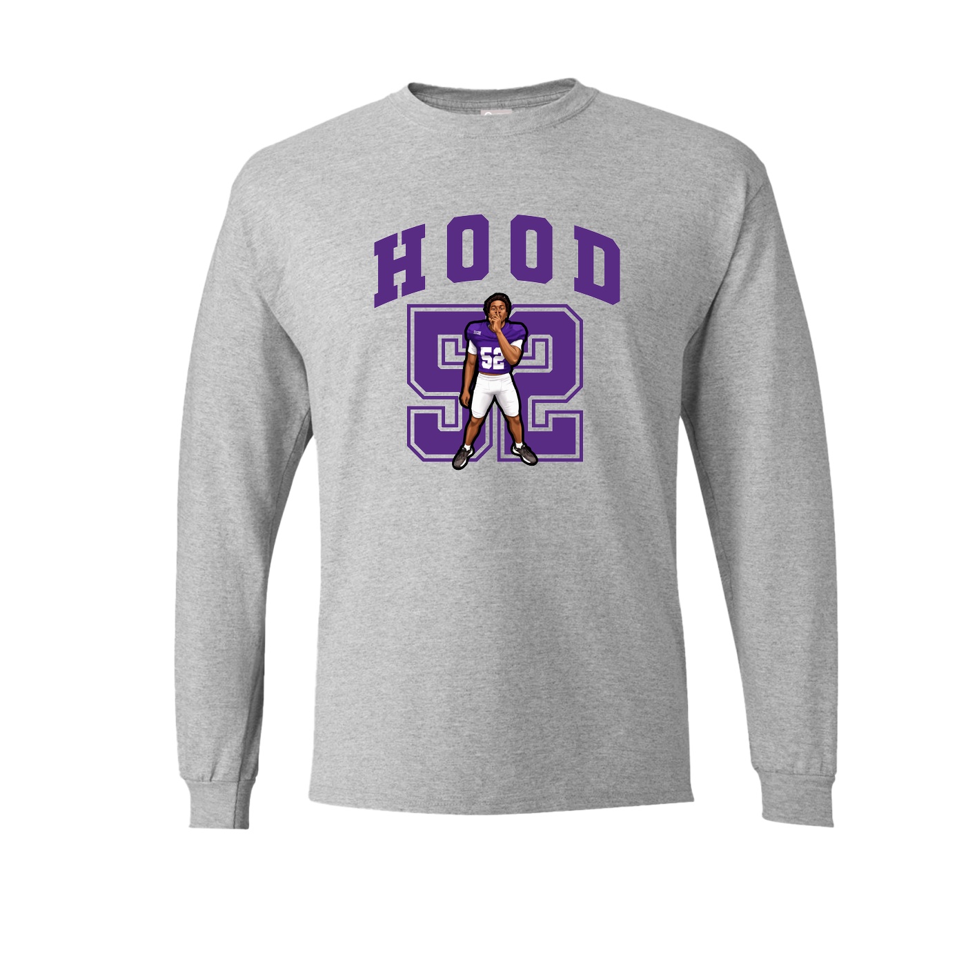 Long Sleeve Tee — Number in Grey