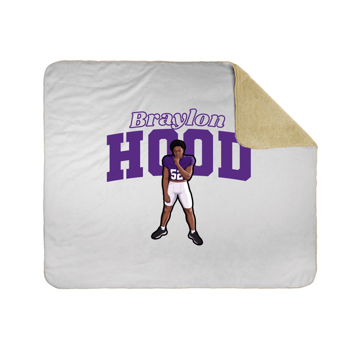 Throw Blanket — Name Arch in White