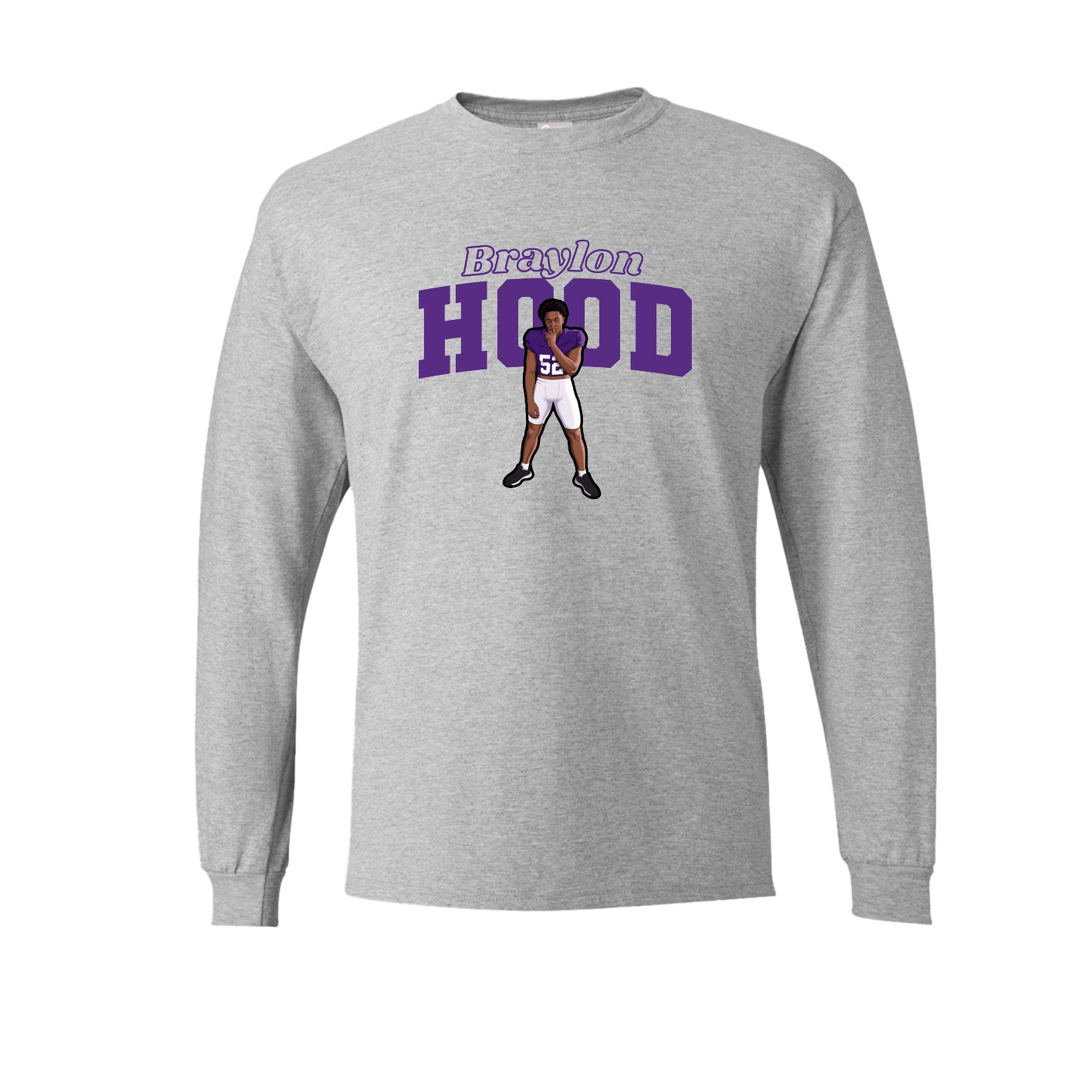 Long Sleeve Tee — Name Arch in Grey