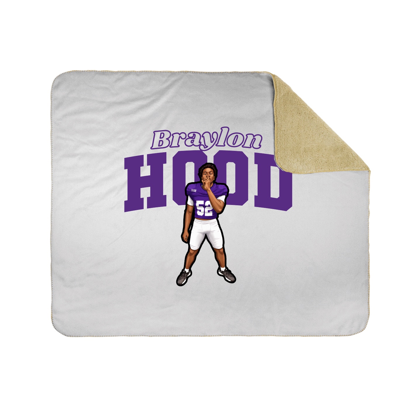 Throw Blanket — Name Arch in White
