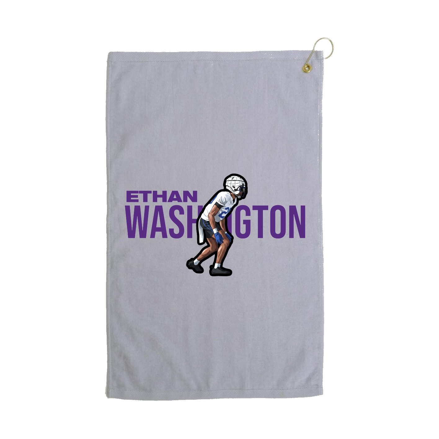 Golf Towel — Player Name in Grey