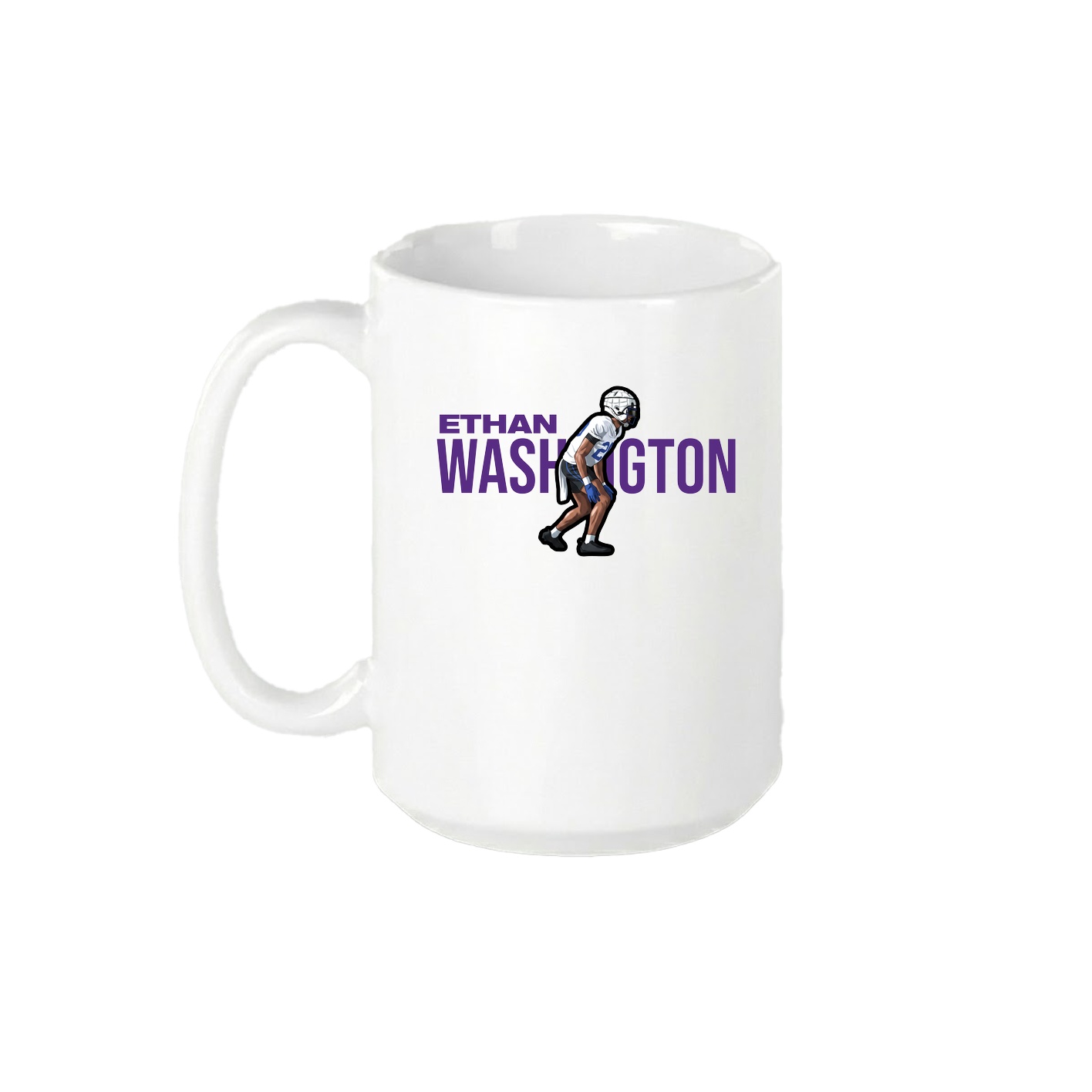 15oz Coffee Mug — Player Name in White