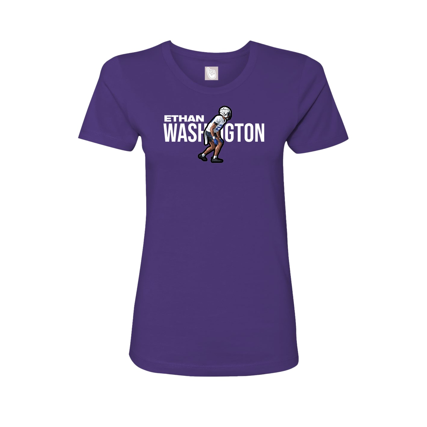 Fitted Women's Tee — Player Name in Purple