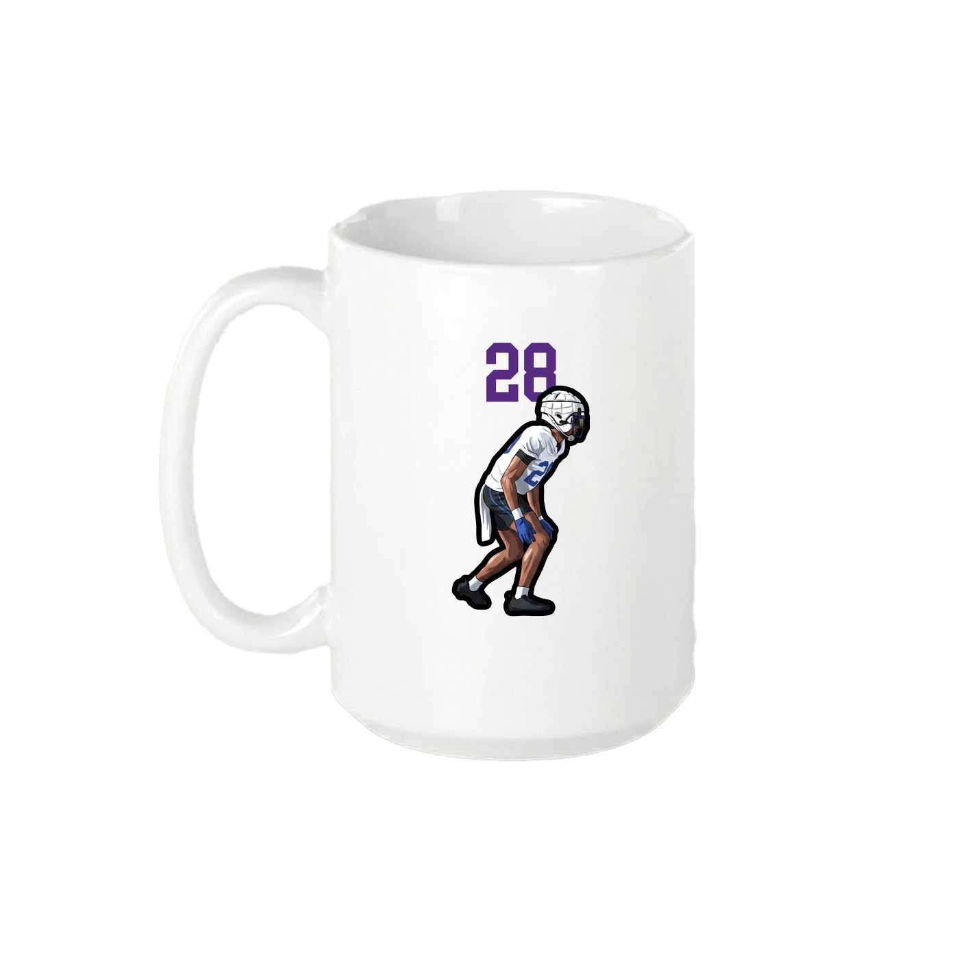 15oz Coffee Mug — Number Top in White