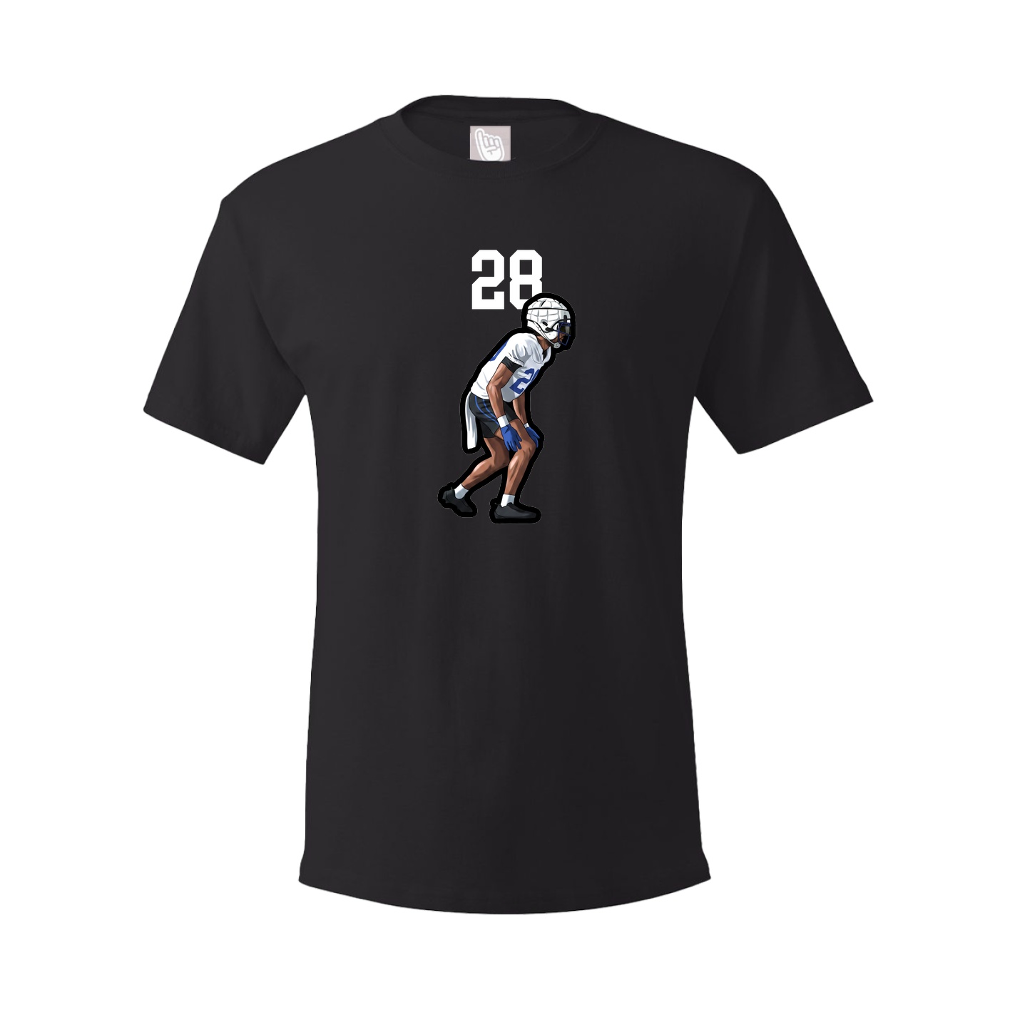 Youth Tee — Number Top in Black