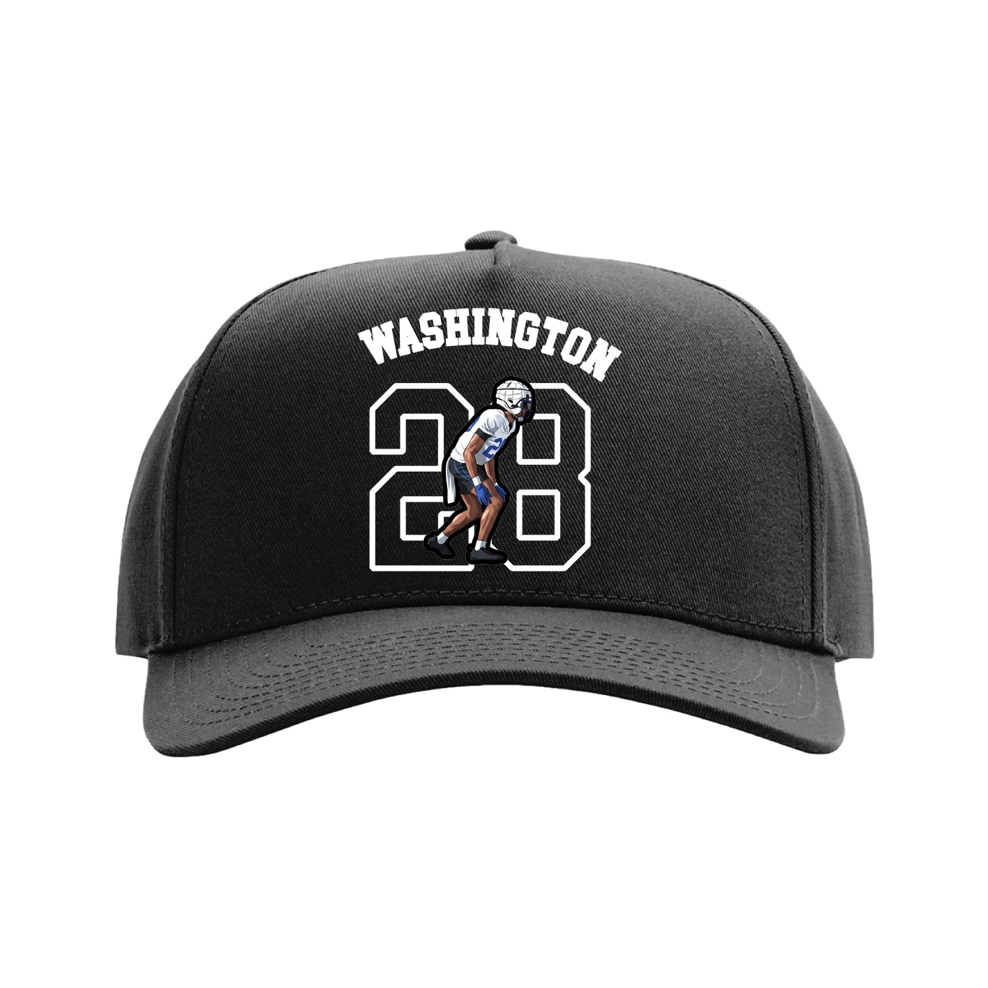 Full Fabric Five-Panel Champ Cap — Shirsey Arch in Black