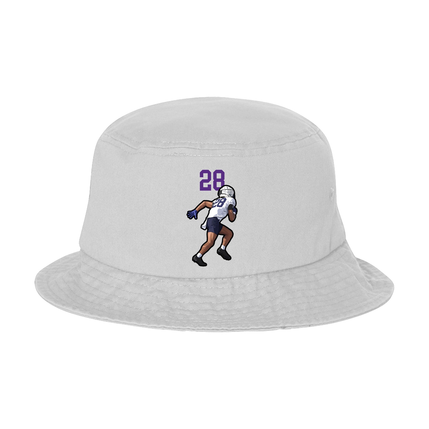 Bucket Cap — Number Top in White