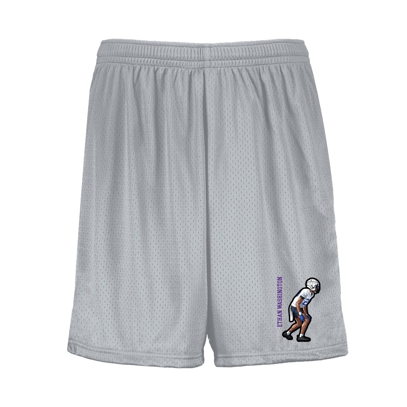 Shorts — Name Vertical in Silver