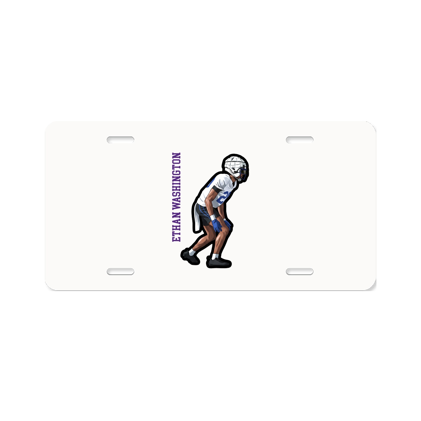 License Plate — Name Vertical in Classic