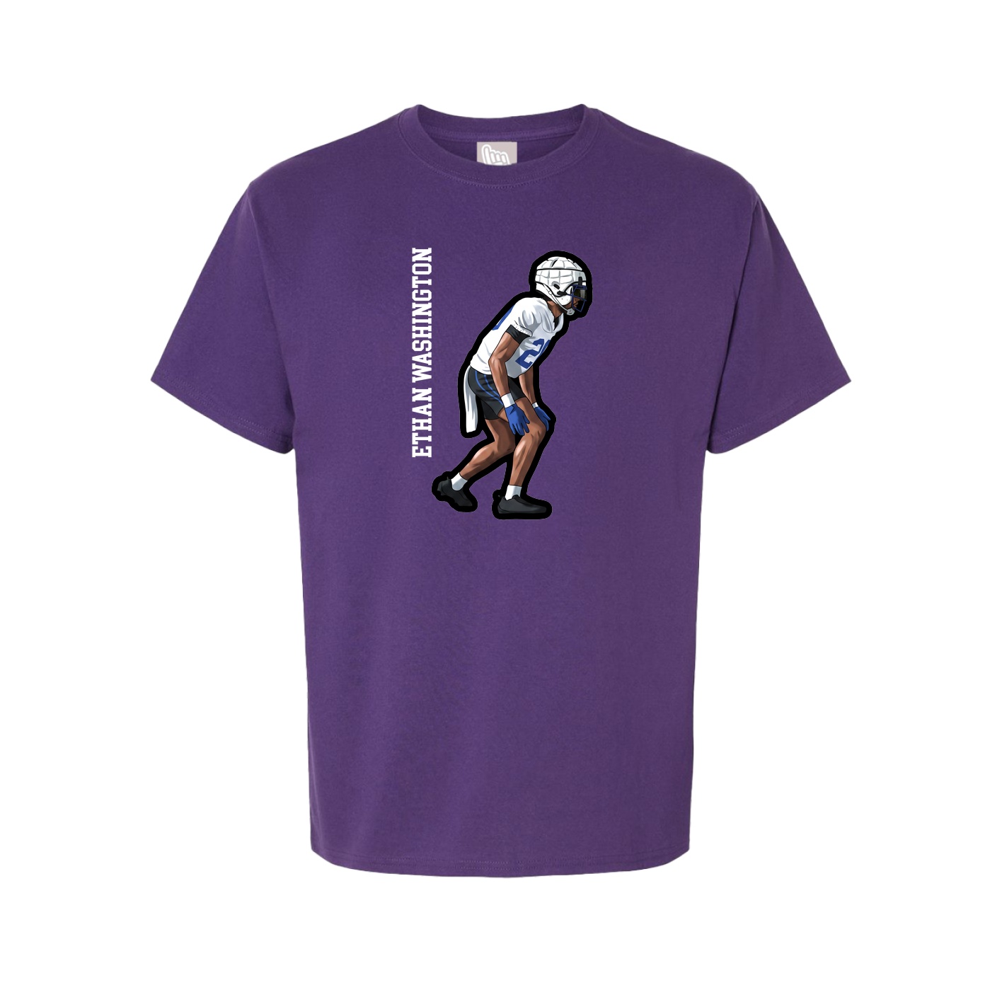 Tee — Name Vertical in Purple