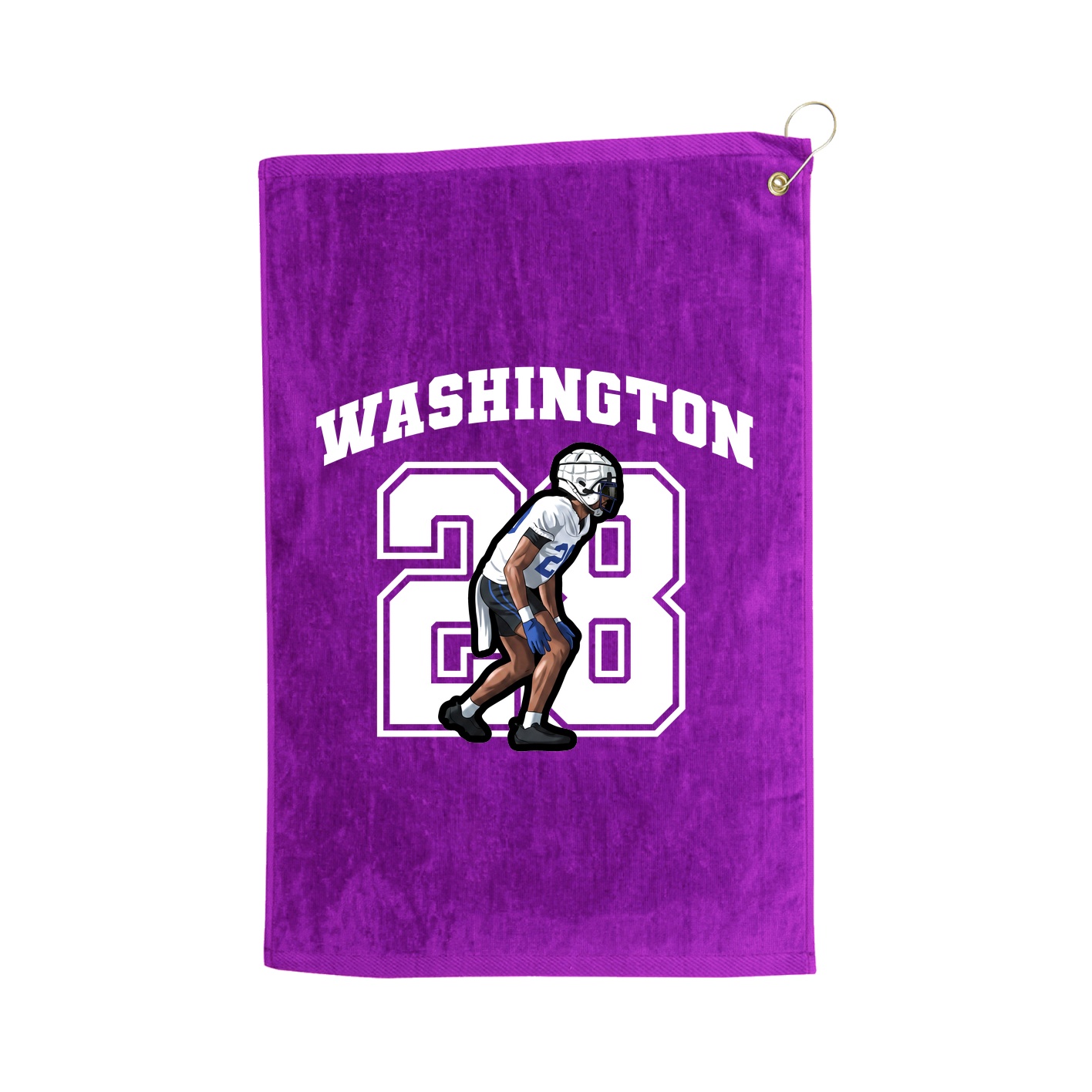 Golf Towel — Number in Purple