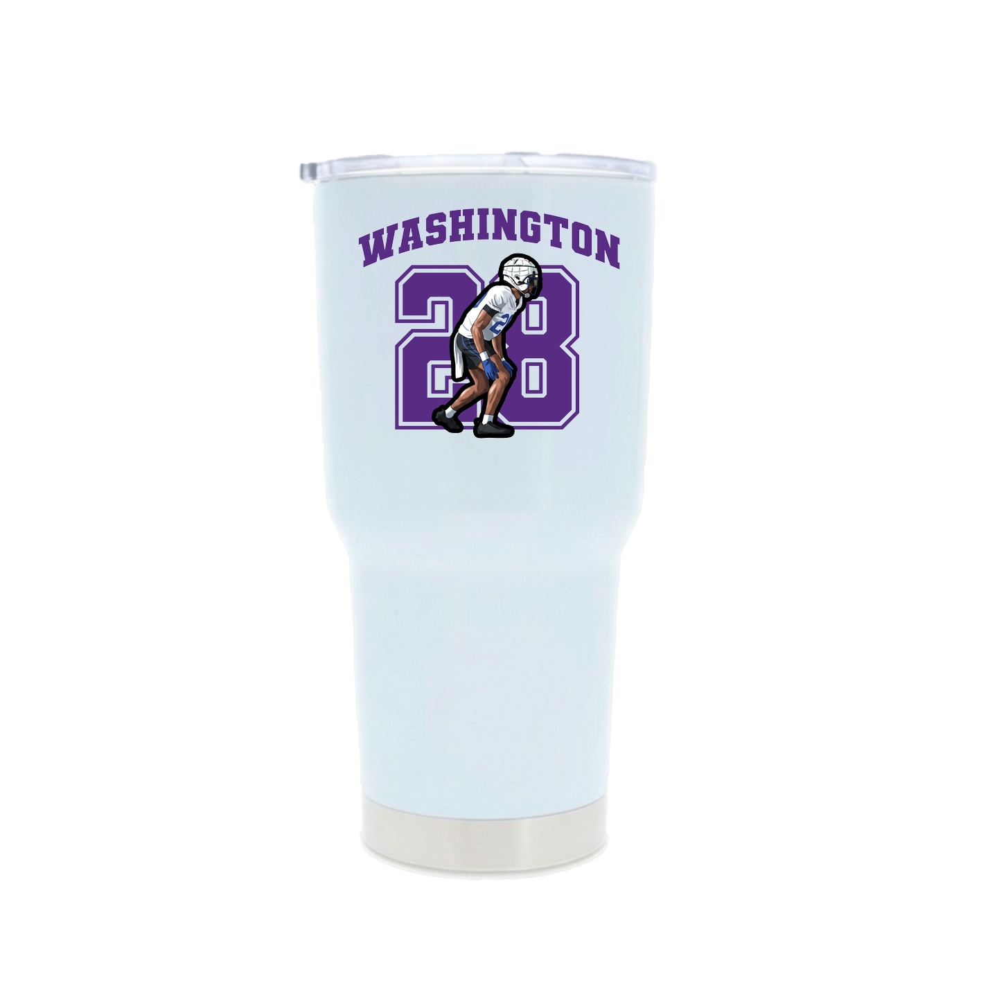 30oz Stainless Steel Tumbler — Number in White