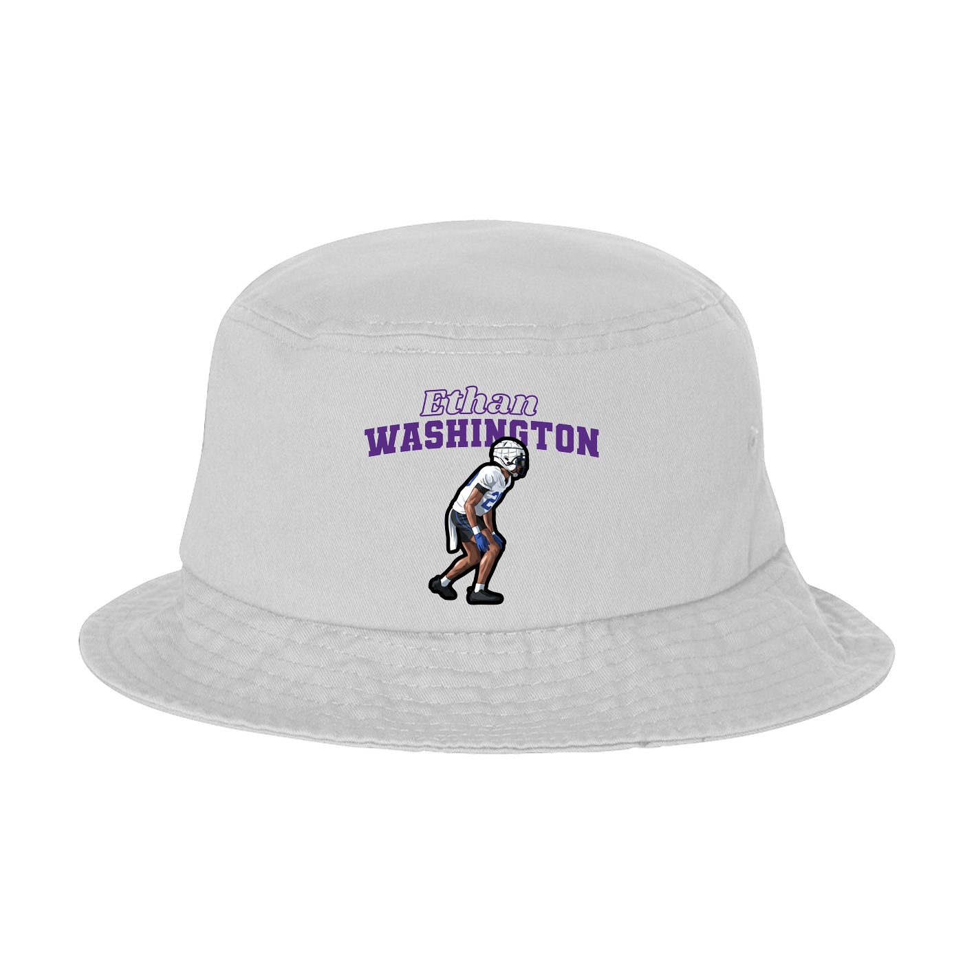 Bucket Cap — Name Arch in White