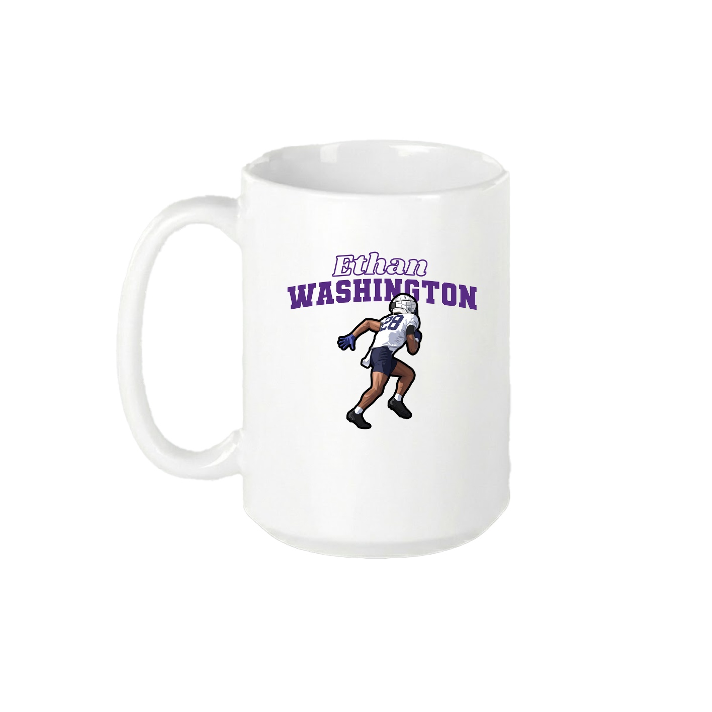 15oz Coffee Mug — Name Arch in White