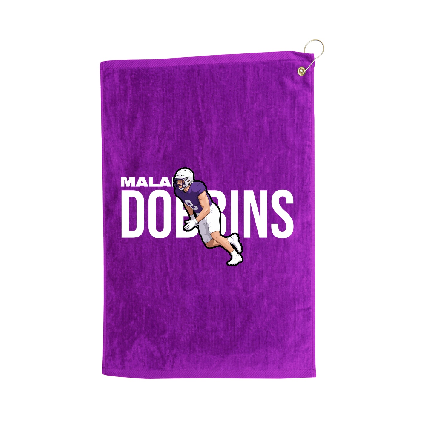 Golf Towel — Player Name in Purple