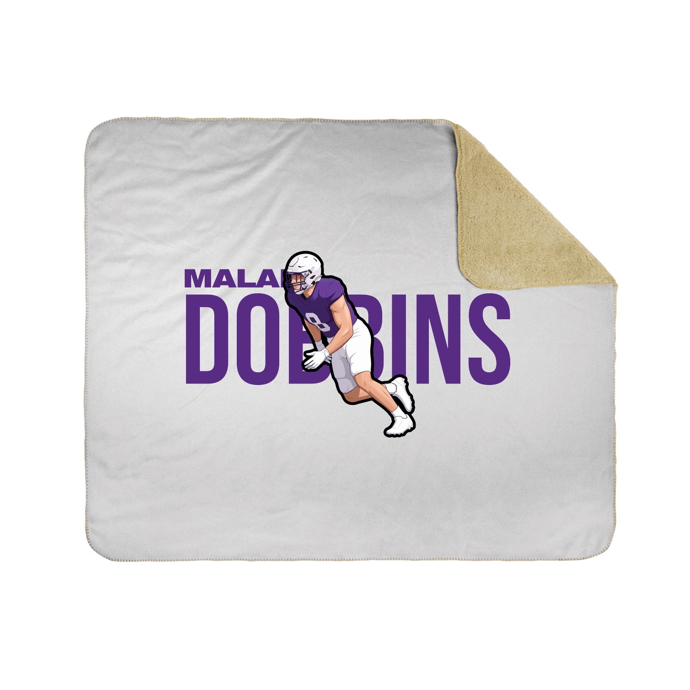 Throw Blanket — Player Name in White