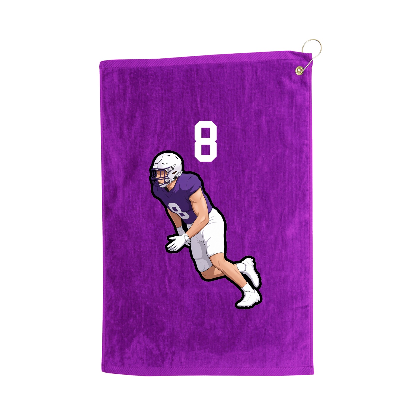 Golf Towel — Number Top in Purple