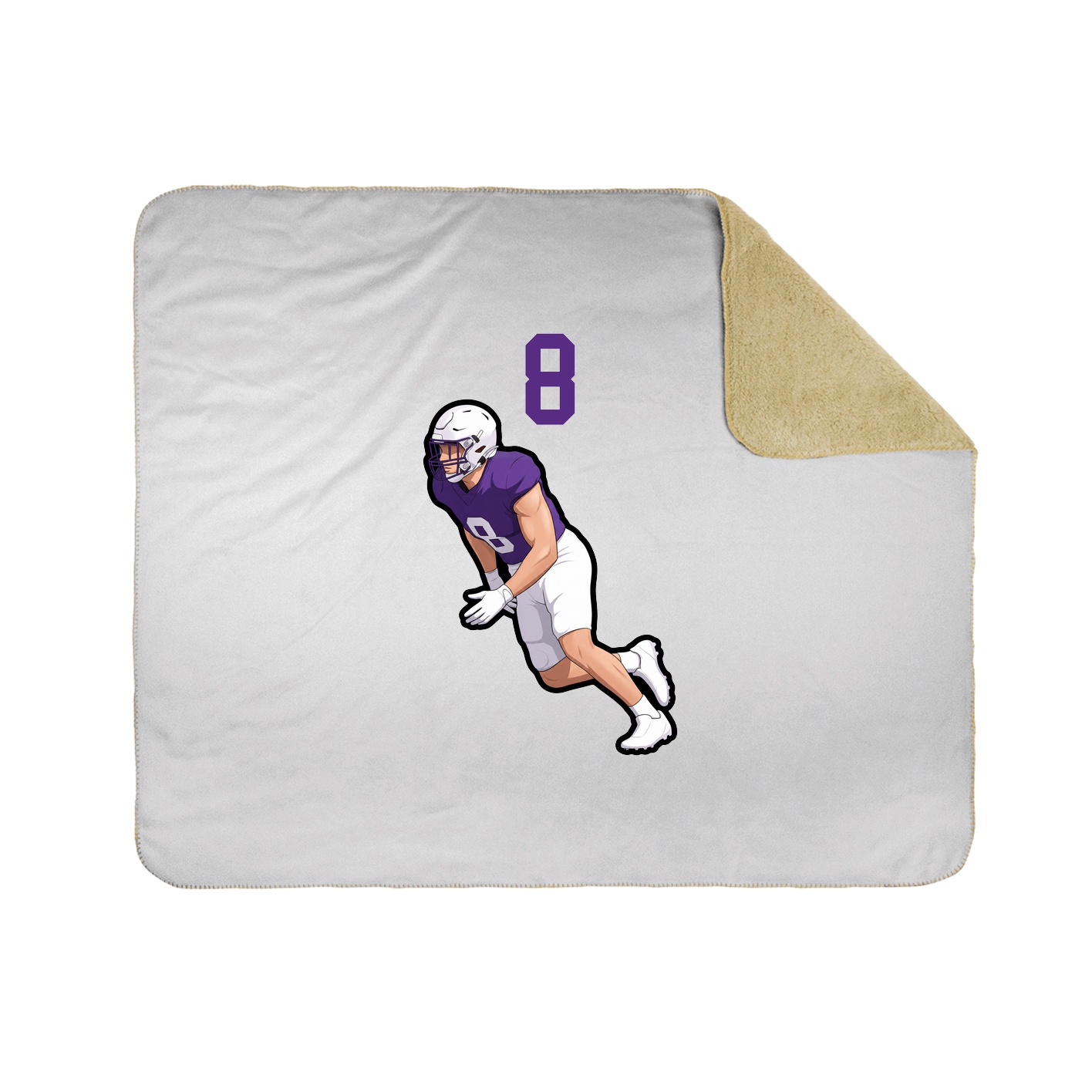 Throw Blanket — Number Top in White