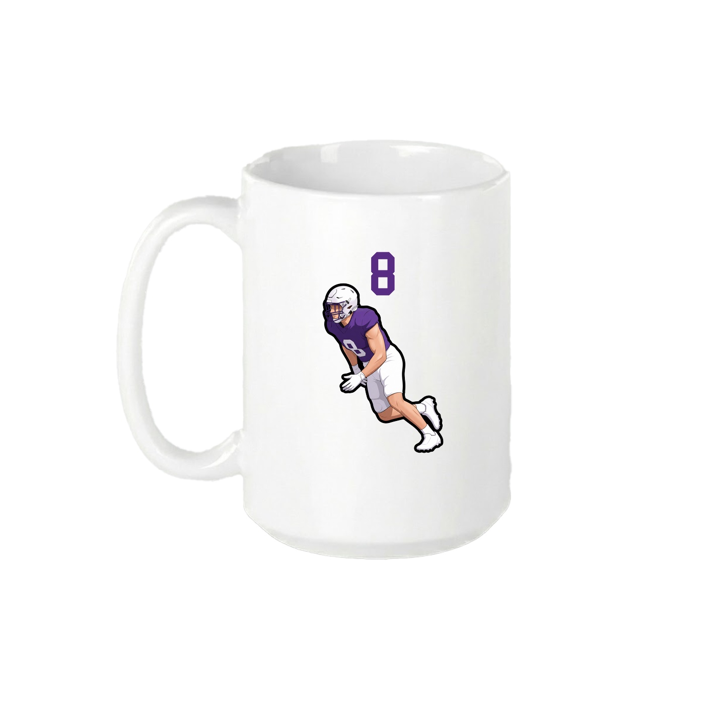 15oz Coffee Mug — Number Top in White