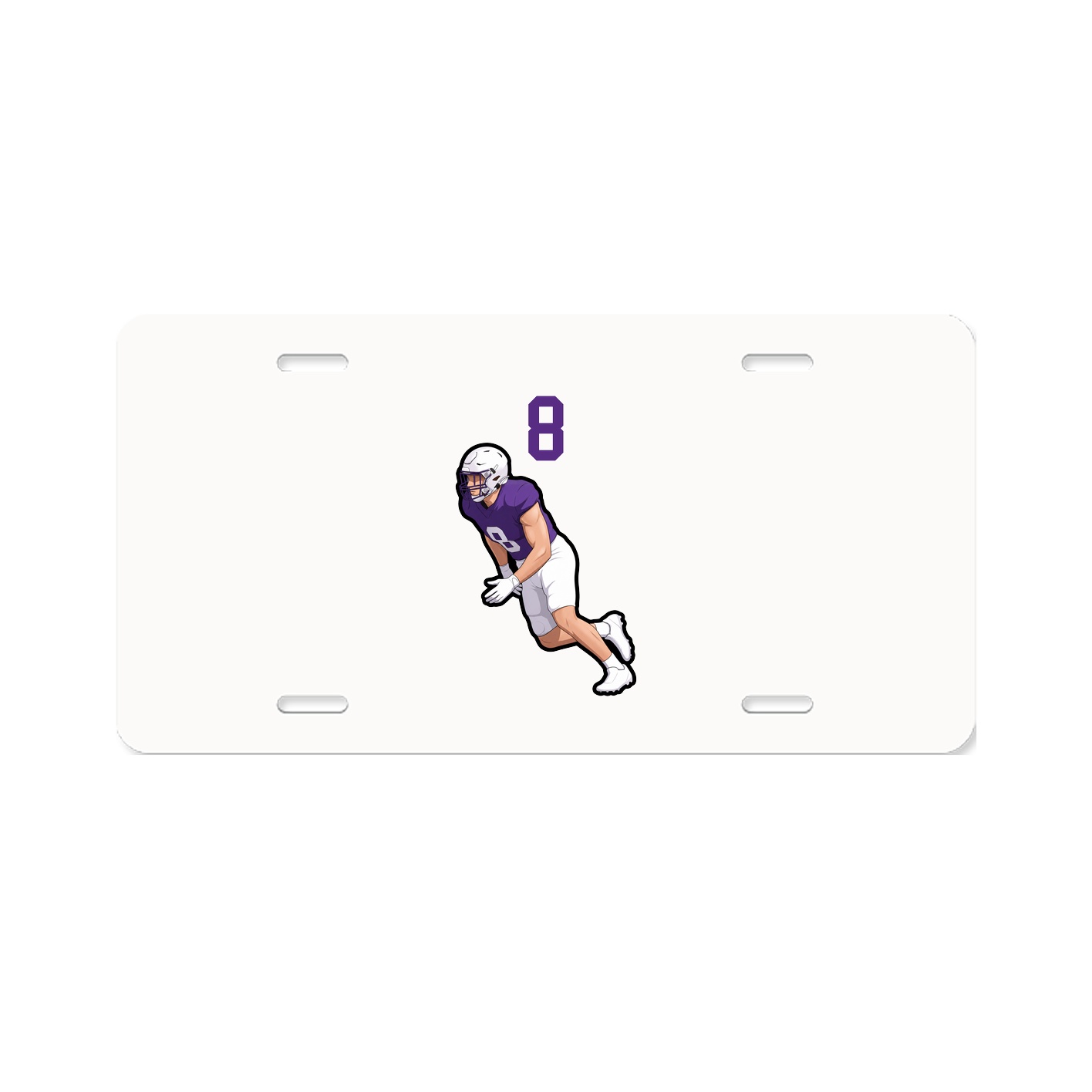 License Plate — Number Top in Classic