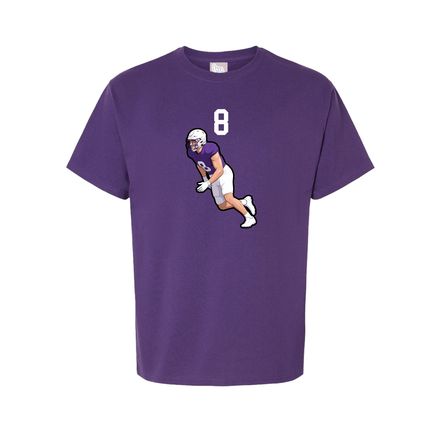 Youth Tee — Number Top in Purple