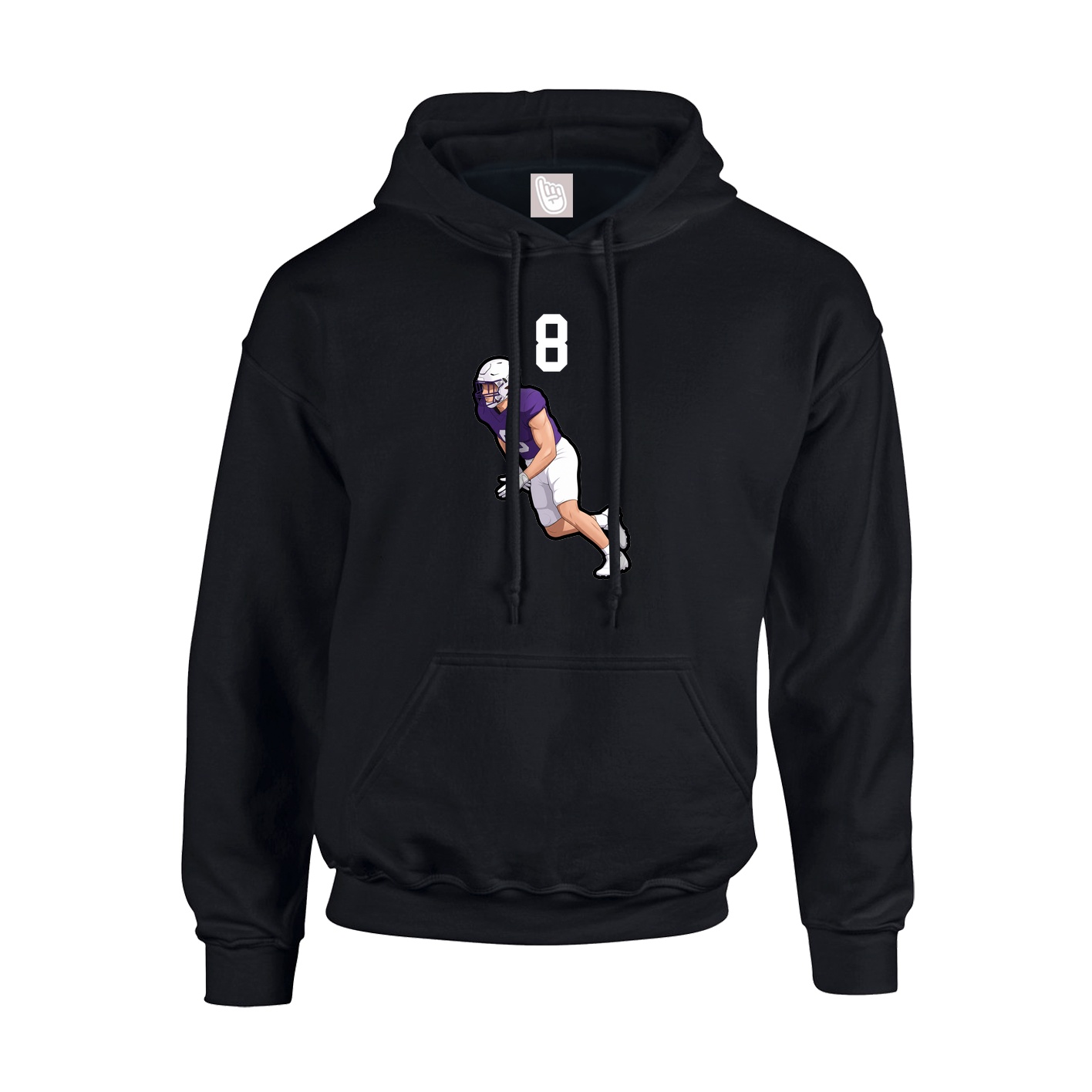 Hoodie — Number Top in Black
