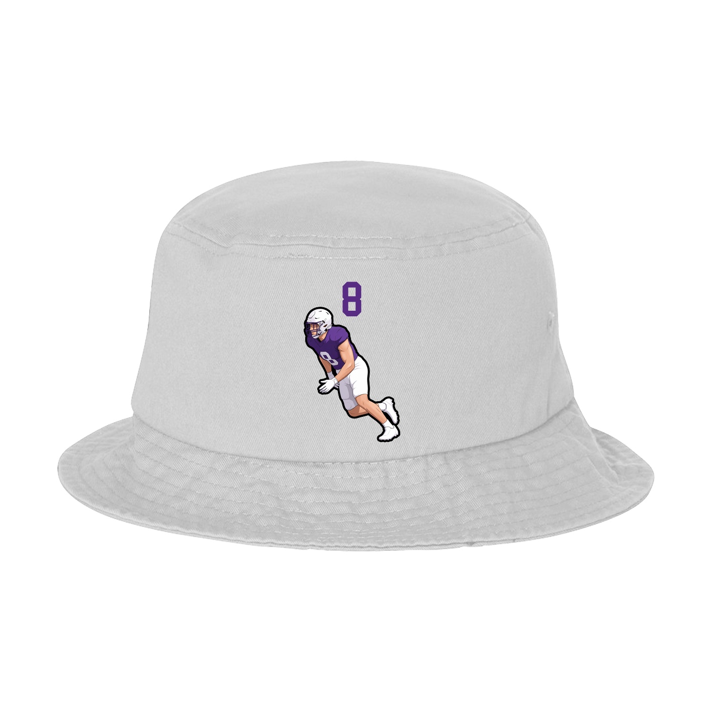 Bucket Cap — Number Top in White
