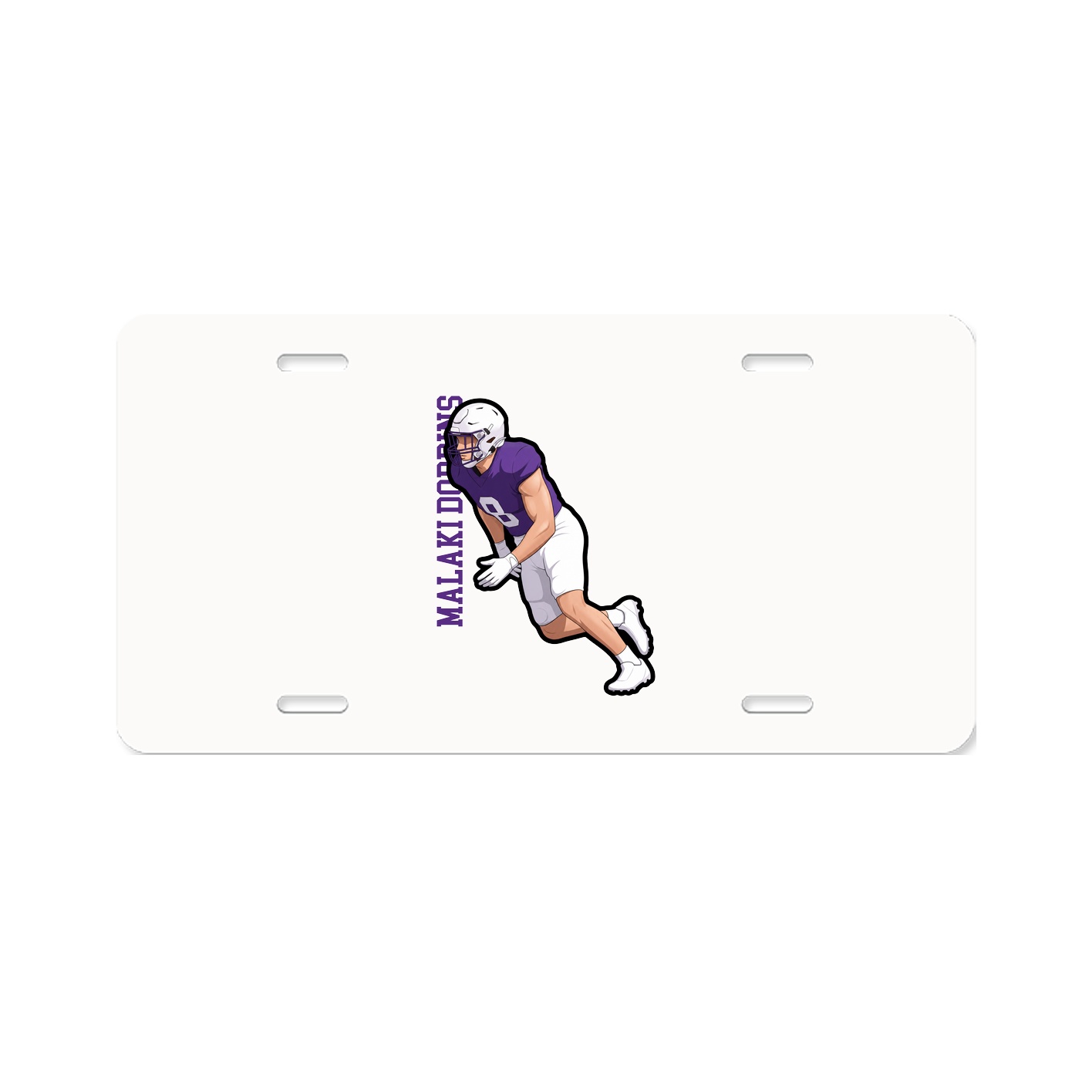 License Plate — Name Vertical in Classic