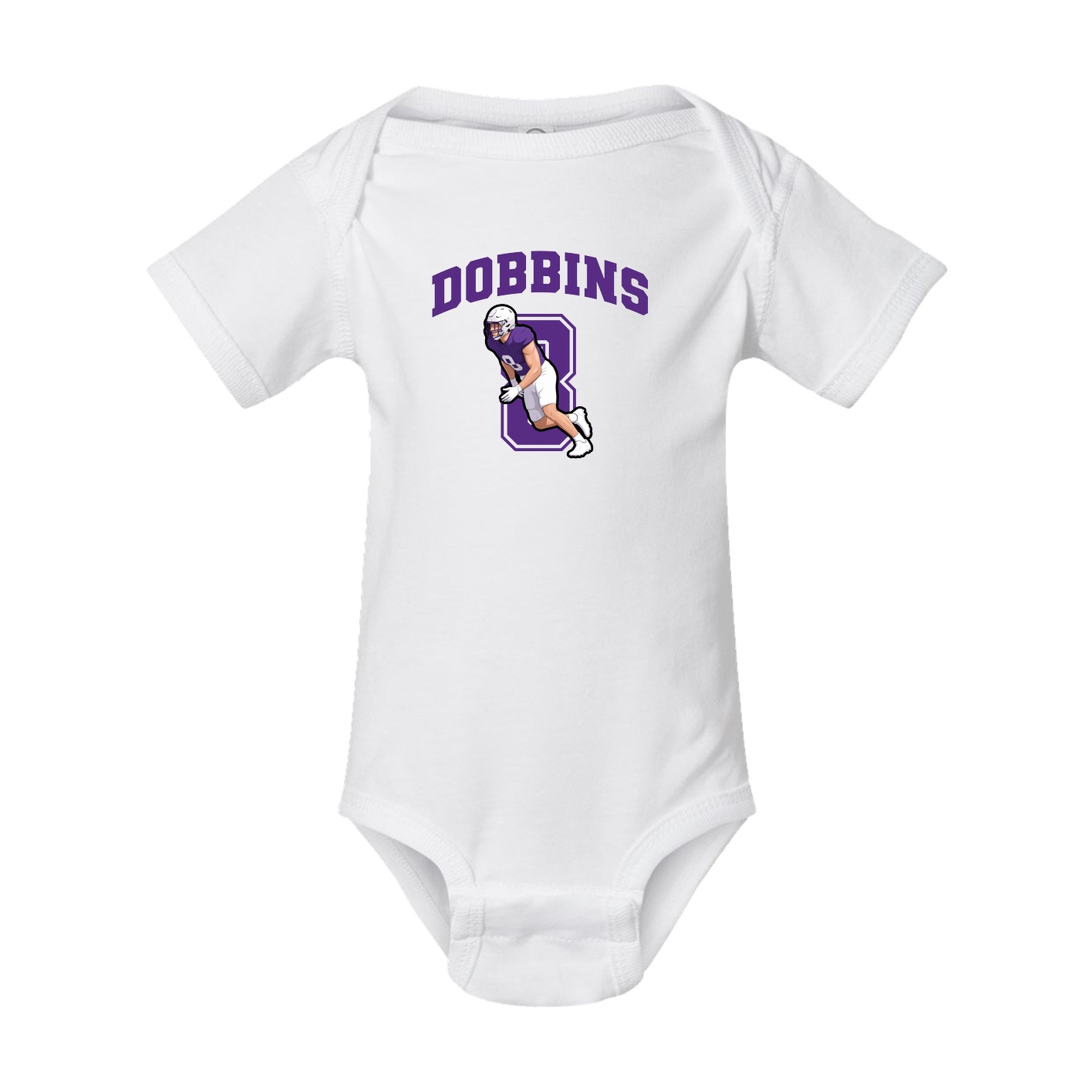Baby Onesie — Number in White