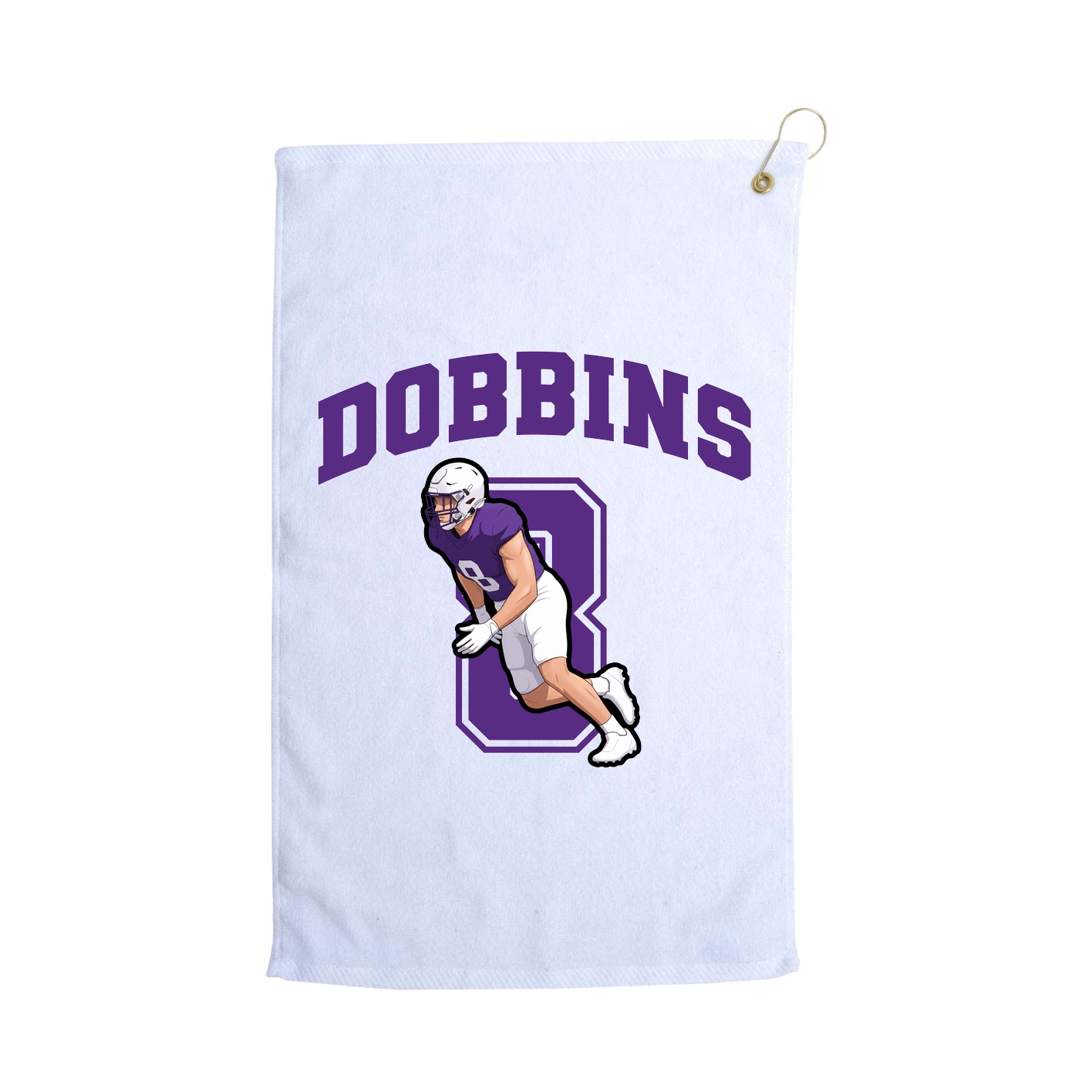 Golf Towel — Number in White