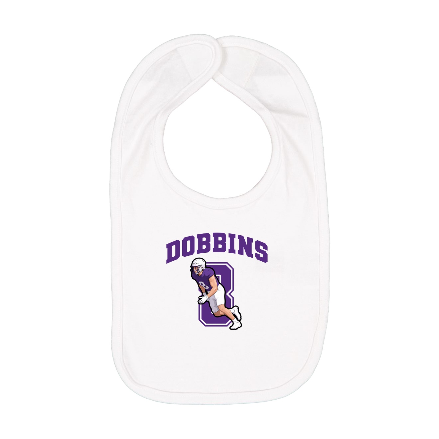 Infant Bib — Number in White