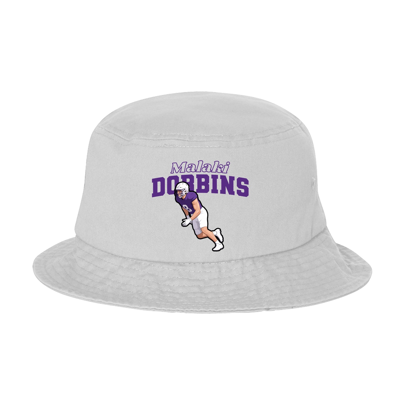 Bucket Cap — Name Arch in White