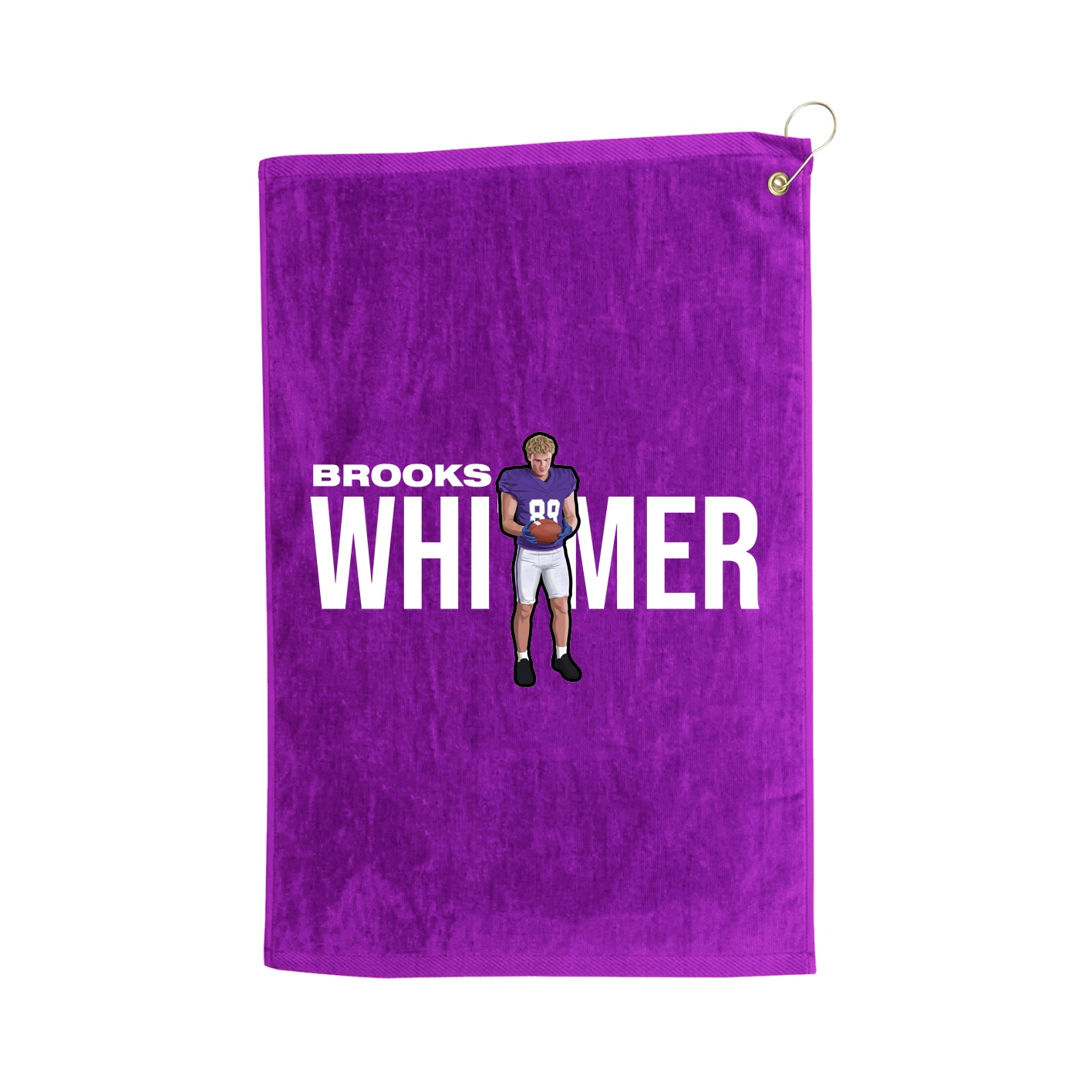 Golf Towel — Player Name in Purple