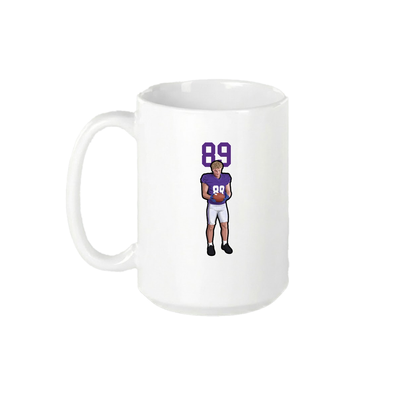 15oz Coffee Mug — Number Top in White