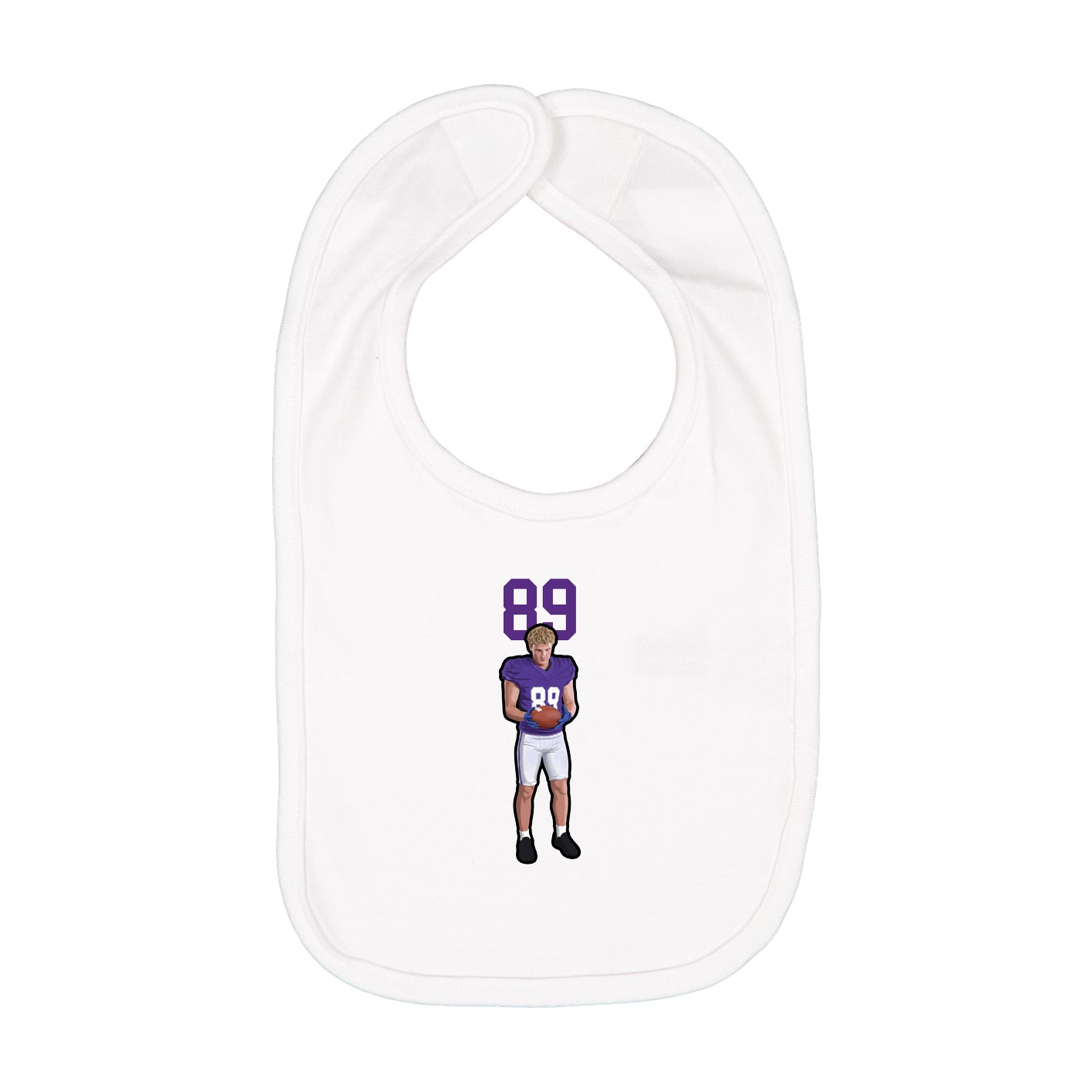 Infant Bib — Number Top in White